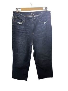 Judy Blue Dark Wash Wide Leg Cropped Jeans 15/32